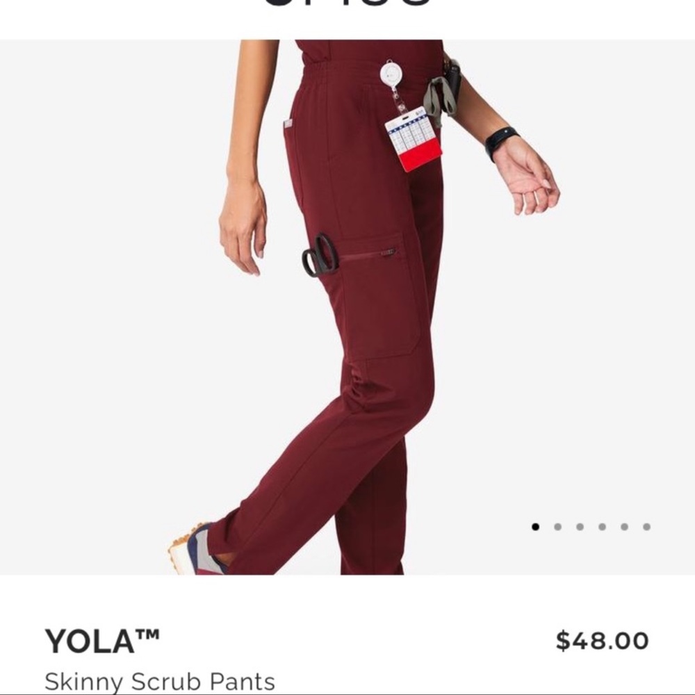 Figs Yola burgundy scrub pant !! Size medium